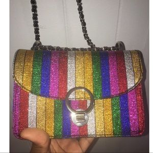 Zara Multicolor embellished crossbody bag